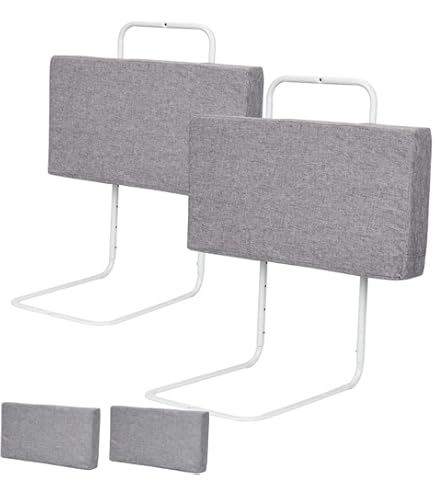 Eulenke 180 cm Bedhek, uitvalbescherming, inklapbaar, in hoogte verstelbaar, bedbescherming, kinderbedhek, draagbaar bedhek voor reizen, eenvoudige montage, grijs