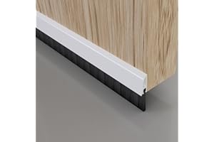 STORMGUARD 914 mm Draught Excluder Cover Clip Bottom Door Brush Seal - White