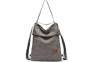 Travistar Damen Canvas Schultertasche Rucksack Groß Handtasche Vintage Damen umhängetasche Anti Diebstahl Tasche Damen Hobo Tasche für Alltag Büro Schule Ausflug Einkauf