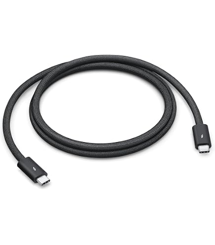 Hama Thunderbolt 3 Kabel 1,0 M – 20 Gbit/s, Schwarz, Für Festplatten, Monitore & Laptops
