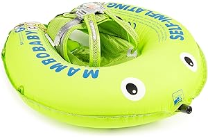 ‎HECCEI HECCEI Schwimmring Baby, Mambobaby Selbstaufblasbar Baby Schwimmhilfe Kompaktes Faltbares Design Schwimmreifen Perfekter Schwimmtrainer für Kinder von 3 bis 24 Monaten