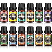 Innoo Tech Ätherische Öle Set 12 x 10 ml, reiner Lavendel, Eukalyptus, Zitrone, Zitronengras, Süßorange, Teebaum…