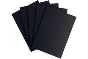 JP-JORPAY Cartón Pluma de 5 mm de Grosor-Foam-Papeleria Cartón-Carton Pluma 5 Unidades (Negro, A4 (29,7x21)