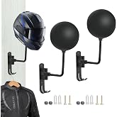 Merkaunis 2'li paket kask tutucu, motosiklet kaskı, raf, kask, duvara monte edilen kask standı, 180&deg; d&ouml;nen, 2 kancalı kask as