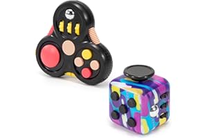 QH-SHOP Cubo Antiestres Fidget Toys con 6 módulos Relajantes Cube Fidget Toy para Niños y Adultos