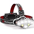 Victoper Head Torch –Super Bright 8 Lighting Modes 18000 Lumens Headlight LED Rechargeable, Super Bright LED Head Lamp, Hands-Free Flashlight for Camping, Fishing, Cycling, Hiking, Waterproof IPX4