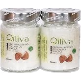 Oiliva Soğuk Sıkım Hindistan Cevizi Yağı 2 x 300ml |%100 Doğal & Saf | Katkısız | Cam Şişe