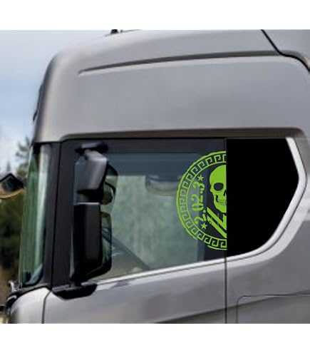 Autocollant Viking DAF Camion - Sticker Résistant Pour Voiture, Camion, Casier - Modèle Bleu Foncé