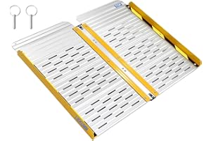 ‎LIEKUMM LIEKUMM Rollstuhlrampe Klappbar 91 cm, 300 kg Tragkraft, Rollstuhlrampe für Treppen & Türschwellen, Auffahrrampe Rollstuhl aus Aluminium, Rampe für Rollstuhl Zuhause