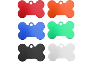 SG Store 30 szt. puste zawieszki w kształcie kości pies identyfikator zawieszka obroża dla psa zawieszka z imieniem dla zwierząt ? zawieszki ze stopu aluminium do tworzenia etykiet breloczki pamiątki