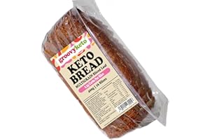 Groovy Keto Bread Low Carb Sliced Loaf - 2.3g Carbs, 7.6g Protein, 16 Slices (400g) Multigrain Seeded, Diabetic Friendly, Low Calorie 67 Kcal (1 Pack)