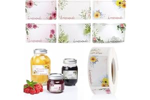 DNGH Etichette Marmellata Adesive Autoadesive Barattoli Vetro per Spezie Bottiglie Barattoli Cucina Scuola Chiudipacco Compleanno Natale Matrimonio Thank You
