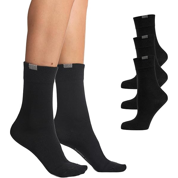 Nur Die Set van 3 perfecte sokken, ademend katoen, effen, comfortabele
