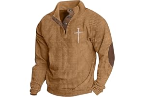 WSKMHK Pulls, Gilets Et Sweats Homme Automne Sportswear sans Capuche Manches Longues Pull Sweatshirts 2024 Polaire Hiver Warm Pull Polaire Polo Homme Manches Longues Pulls