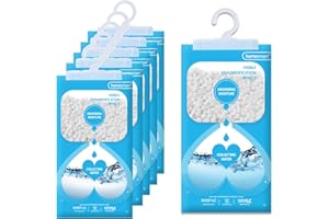 Homesmart Wardrobe Dehumidifier Hanging Bags Set of 5, 220g Each Ideal to Stop Damp & Condensation- for Wardrobe, Home, Kitchen, Garage, Bedroom, Caravan, Office, Basement etc.