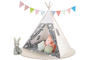 Cathpetic Teepee Play Tent for Kids Baby,Kids Playhouse for Boys and Girls,Picnic Tent Children,Princess Prince Castle,Multifunction Tents Indoor Outdoor Equipped with Installation Accessories