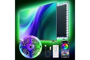Liwqolx Striscia Led 6 Metri, 30 LED/Metro, Led Striscia Comandabile Tramite app E telecomando, Sincronizzazione Musicale, Alimentazione USB per Decorazioni Natalizie Festa Casa TV