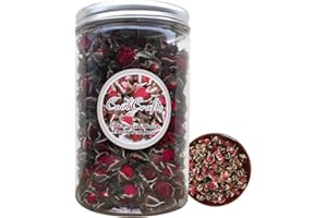 CoolCrafts Capullos Rosas Secas Naturales 100g Flores Secas Rosa para Decoración de Pasteles, Jabón, Resina, Popurri