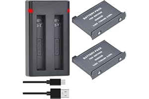 Pickle Power Batterie Insta360 One x2, 2 Batteries de Rechange 1700 mAh avec Double Chargeur USB pour caméra d'action Insta360 One X2