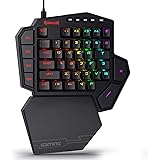Redragon K585 DITI Einhand RGB Mechanische Gaming-Tastatur, Blaue Schalter, Typ-C Professionelle Gaming-Tastatur mit 7 Integr