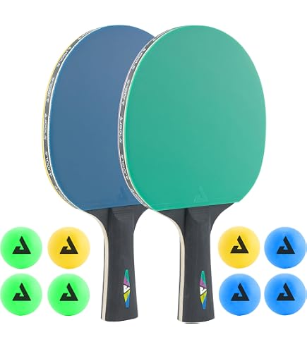 Set De 2 Raquettes Ping-Pong Professionnelles + 3 Balles - 7 Couches Peuplier - Éponge 2mm - Sac Inclus