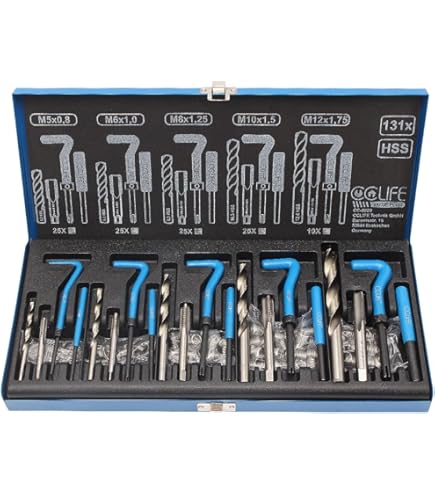 M6 X 1 0 X 12 0 Inserts Time-Sert Thread Repair Inserts - M6 X 1.0 X 12.0mm, Carbon Steel, Pack Of 10 Threaded Insert - Foto 5