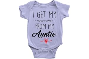 Kickass Tees Good Looks from My Auntie Babygrow Cute Sweet Present Hearts Aunt Gift New Baby