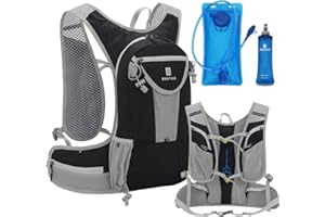 BBAIYULE®HYdration backpack for cycling hiking (Backpack with 2L bladder and 250ml Soft Flask)