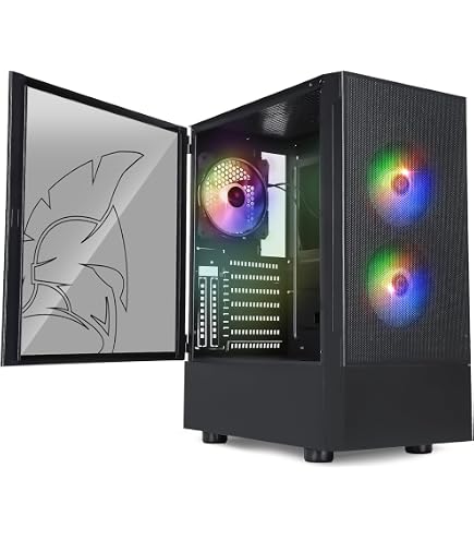 Tour PC Itek SHOWBUI 33B ATX - Verre Trempé, Ventilateur ARGB 12cm, Design Gaming