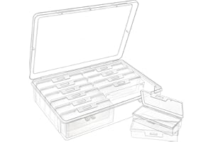 DARUITE Sortierboxen für Kleinteile, 13 Teilige Aufbewahrungsboxen, Aufbewahrungsbox mit Deckel klein für Angelausrüstung Kleinteile Bügelperlen Ohrringe Perlen Nähgarn