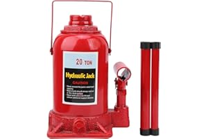 WAKECTS Cilindro hidráulico 20 T universal repuesto gato hidráulico gato motocicleta hidráulico Bottle Jacks for Automotive Construction Industrial Agricultural