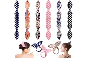 RUIJIE 6 Pièces Fabricants de Chignon Cheveux Deft Donut Buns Outils French Twist Hair Bun Maker Tissu Cheveux Clip Chignon Éponge Styling Réutilisables Accessoires de Coiffure pour Kids Filles Femmes