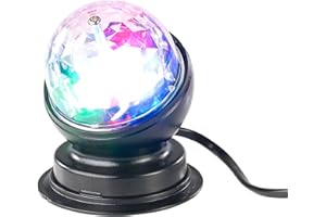 Lunartec Boule disco rotative à 360° avec effets lumineux LED RVB 3 W