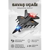 J-31 Gyrfalcon Işıklı Sesli Metal Savaş U&ccedil;ağı - Geriye &Ccedil;ek Bırak Model Oyuncak U&ccedil;ak 22 cm