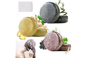 DGUSO 3 Pieza Barra de Champú de Jengibre Jabón Champú Jengibre Barra Champú Para El Crecimiento Del Cabello Jengibre Barra Champú Anticaída Del Cabello Promueve el Crecimiento del Cabello