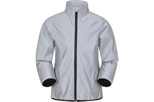 Mountain Warehouse Wasserabweisende 360 reflektierende Jacke für Kinder – weit sichtbar, atmungsaktives Netzfutter, Reißverschlusstaschen – ideal für Laufen und Reisen