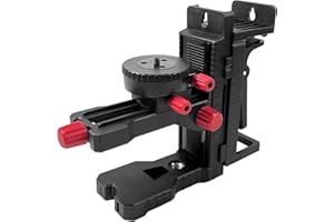 TAIPINTEE Support de Réglage fin pour Laser Lignes Croisées, Support Magnétique, Pied Rotatif Magnétique Multifonctionnel avec Clip Réglable, Alternative au Filetage 1/4" & Réglage en Hauteur-PV10