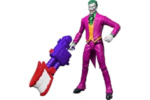 Mattel DC Premier Series 1 Joker actionfigur, 16,5 cm | Superskurksleksak med 22 rörliga leder och detaljerad design, käftande tandvapen, JMD97