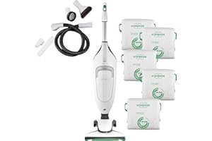 DIERRESTORE - Aspirapolvere Folletto Vk 220s, 700W, NUOVA E ORIGINALE - Con 5 Anni Sacchetti Originali + Kit Tubi, Motore a 60.000 Giri/min – Struttura Termoplastica, 160 hPa – Certificato TÜV 2