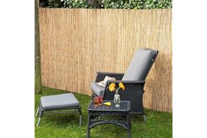 Abaseen Natural Split Reed Fence Hand-Woven Reed Screening for Garden Natural Window Roller Blind Outdoor Bamboo Shades for Garden Patio Gallery Balcony Decorative Fences (2m x 3m)