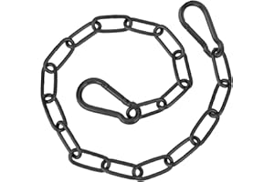 SUBTAVIK Chaîne de verrouillage de portail 57 cm/22 pouces Chaîne en acier inoxydable avec mousquetons Chaîne en métal pour clôtures extérieures, cages pour animaux de compagnie, fournitures de corral (argent)
