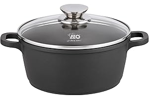 ELO Alucast Kochtopf 20 cm mit Glasdeckel, aus hochwertigem Aluminiumguss - hochwertig, antihaftbeschichtet, PFAS-frei mit ELODUR Select Beschichtung, induktionsgeeignet, schwarz