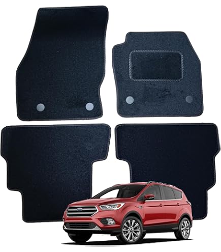 Tapis Voiture Sur Mesure Pour Ford S-Max MK1 (2012-2015) – Noir, Antidérapant Et Facile à Nettoyer