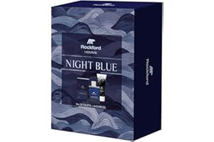 Rockford, Night Blue, Cofanetto Regalo con Profumo Uomo e Gel Doccia, Confezione Regalo Uomo, con Note Fresche di Mandarino, Bergamotto, Limone, Lentisco, Pino, Lavanda, Eucalipto, 100 ml + 200 ml