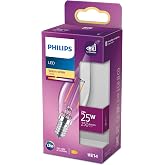 Philips LED classic 25W BA35 E14 WW CL Non-Dimmable Yellow Light Filament Bulb