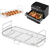 COSORI TwinFry Rack, 304 Stainless Steel Dehydrator Rack for Baking and Roasting, Suitable for Air Fryer, Oven, Microwave, No
