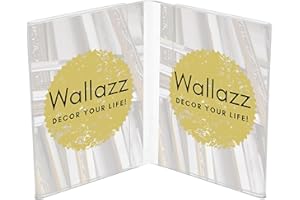 Wallazz Espositore in Plexiglass 10x15 con Supporto - Porta Menu Trasparente - Portafoto Da Tavolo Verticale - Espositore Pubblicitario - Cornice Verticale per Brochure, Depliant, Volantini