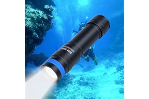 XTAR D20 Scuba Diving Flashlight 1000 Lumen, Diving Torch Super Bright Underwater Flashlight Dive Torch IPX8 Waterproof Flashlight （No included any batteries)）