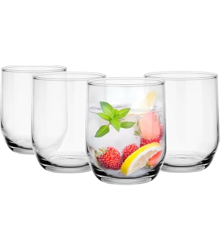 Verres à Vin Blanc Transparents - Lot De 4 - 270 Ml - Lavables Au Lave-vaisselle - Design épuré Et élégant