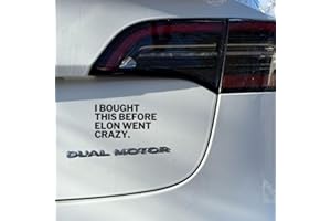 GREEN WISE I BOUGHT THIS BEFORE ELON WENT CRAZY - Adesivo in vinile con scritta - Il ramo degli Stati Uniti – Anti Elon Statements per auto (nero opaco) - GreenWise